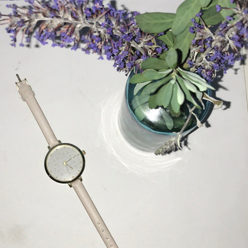 Francesca’s pink and gold watch